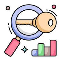 Trendy design icon of keyword research vector