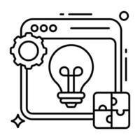 A linear design icon of idea generation vector