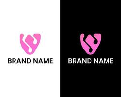 V music icon modern monogram logo design vector