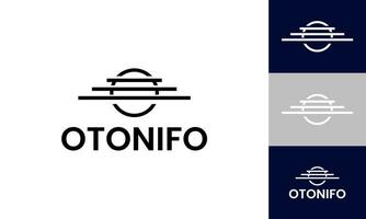 Abstract letter O for car company logo design vector
