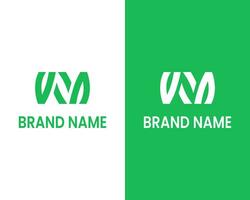 Letter NV with leaf icon logo design template for branding vector