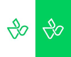 Abstract w with leaf modern logo design, Leaf icon logo design vector