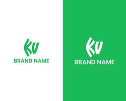 KV letter logo design template vector