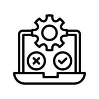 seo pruebas icono en vector. ilustración vector