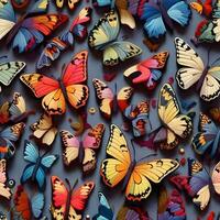 Colorful butterfly pattern ai generate photo