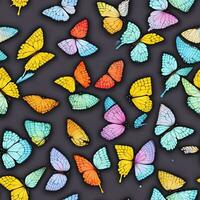 Colorful butterfly pattern ai generate photo