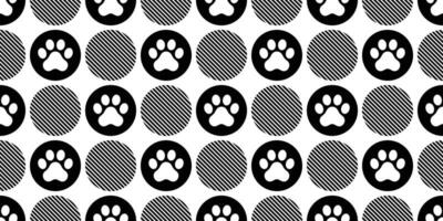 dog paw seamless pattern vector footprint polka dot french bulldog cartoon scarf isolated repeat wallpaper tile background doodle illustration design