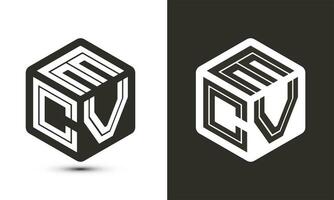 QMC letter logo design with illustrator cube logo, vector logo modern alphabet font overlap style.