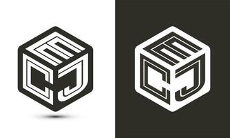 qmc letra logo diseño con ilustrador cubo logo, vector logo moderno alfabeto fuente superposición estilo.