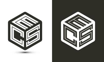 QMC letter logo design with illustrator cube logo, vector logo modern alphabet font overlap style.