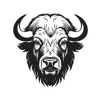 wildebeest Head Vector Art, Image and Design