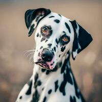 linda Labrador perrito al aire libre. ai generado foto