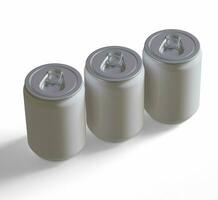 Small size or Mini size soda can with a metalic texture and realistic render 3D photo