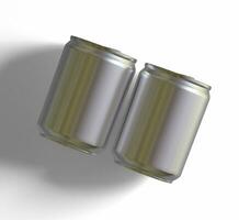 Small size or Mini size soda can with a metalic texture and realistic render 3D photo