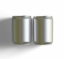 Small size or Mini size soda can with a metalic texture and realistic render 3D photo