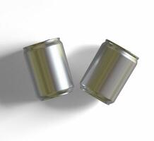 Small size or Mini size soda can with a metalic texture and realistic render 3D photo