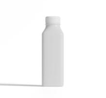 Plastic bottle white color and solid texture rendering 3D Illustration photo