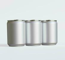 Small size or Mini size soda can with a metalic texture and realistic render 3D photo