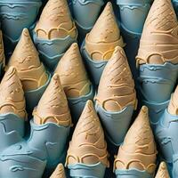 Cone ice cream pattern ai generate photo