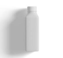 Plastic bottle white color and solid texture rendering 3D Illustration photo