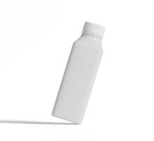 Plastic bottle white color and solid texture rendering 3D Illustration photo