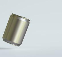 Small size or Mini size soda can with a metalic texture and realistic render 3D photo