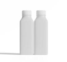 Plastic bottle white color and solid texture rendering 3D Illustration photo