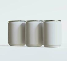 Small size or Mini size soda can with a metalic texture and realistic render 3D photo