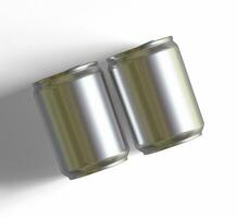 Small size or Mini size soda can with a metalic texture and realistic render 3D photo