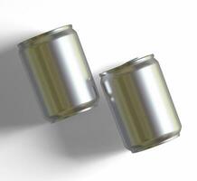 Small size or Mini size soda can with a metalic texture and realistic render 3D photo