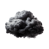 storm cloud object isolated on transparent background ,pollution cloud png ,generative ai