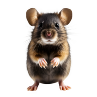 fofa Preto hamster isolado em transparente fundo , generativo ai png