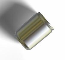 Small size or Mini size soda can with a metalic texture and realistic render 3D photo