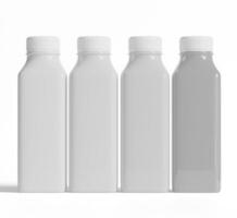 Plastic bottle white color and solid texture rendering 3D Illustration photo