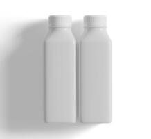 el plastico botella blanco color y sólido textura representación 3d ilustración foto