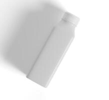 Plastic bottle white color and solid texture rendering 3D Illustration photo