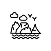 mesa montaña icono en vector. ilustración vector