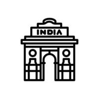 India portón icono en vector. ilustración vector