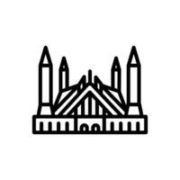 Faisal Mosque icon in vector. Illustration vector