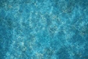 Beautiful azure water in the pool in a photorealistic style. AI generated illustration. photo