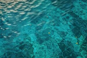 Beautiful azure water in the pool in a photorealistic style. AI generated illustration. photo