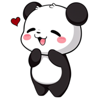 carino chibi panda clipart ai generativo png