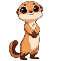 mignonne chibi suricate ai génératif png