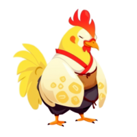 Cute Chinese Zodiac Rooster AI Generative png