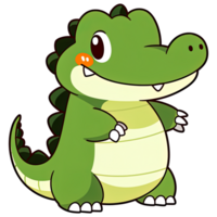 mignonne chibi crocodile ai génératif png