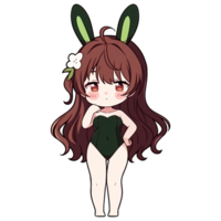 Sexy Bunny Girl On Swimwear AI Generative png