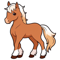 mignonne chibi cheval ai génératif png