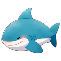 Cute Shark Clipart AI Generative png