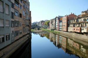 Girona Spain 06 11 2022 . Girona is a city in Catalonia in northeastern Spain, lying on the banks of the Onyar River. photo