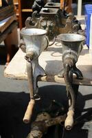 Old and antique items are sold at a flea market in Israel. photo